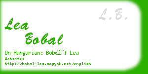 lea bobal business card